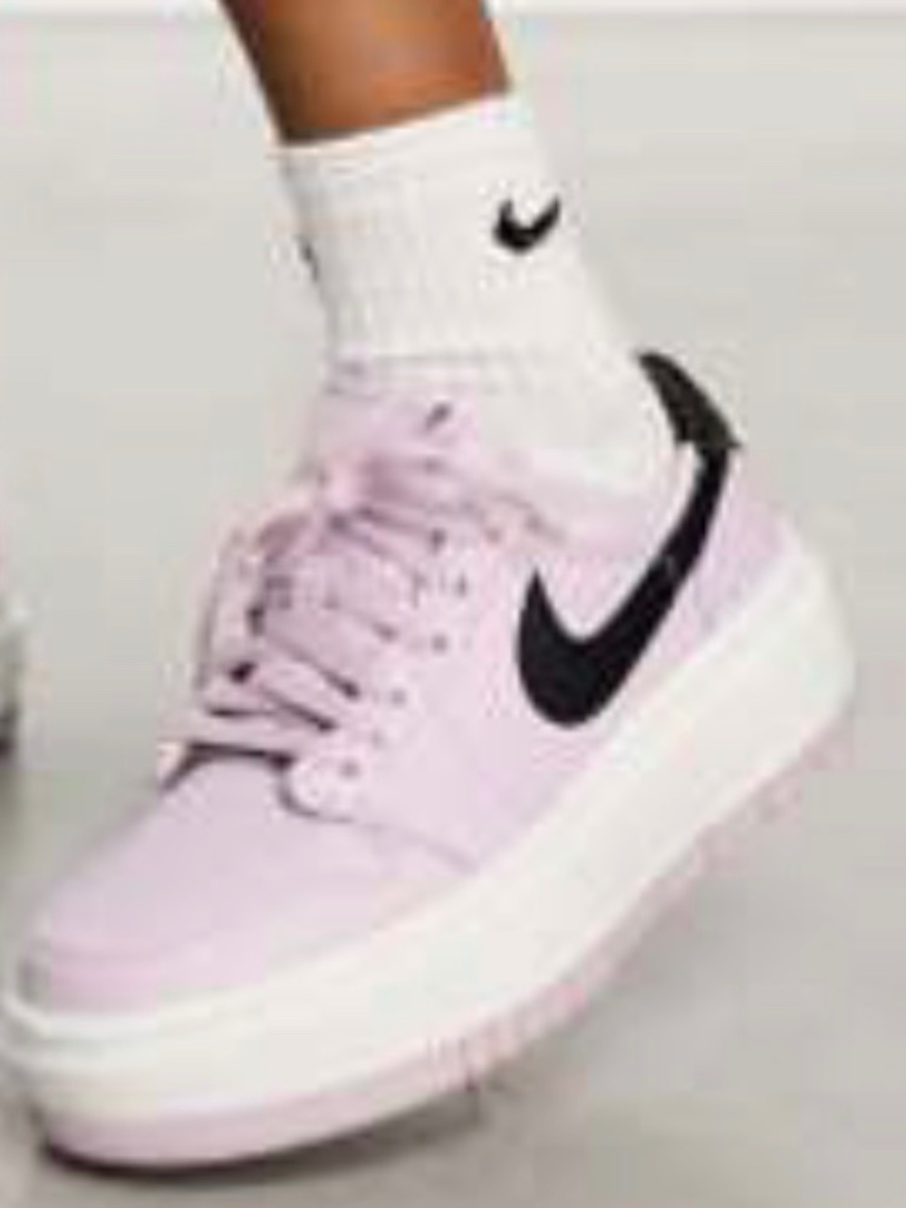 Nike Air 1 Jordans in Lilac and Black